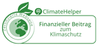 Siegel für Finanzieller Beitrag zum Klimaschutz mit ClimateHelper