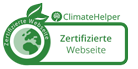 Siegel für Zertifizierte Webseite ohne Jahreszahl von ClimateHelper